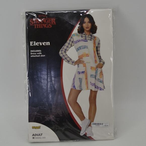 Stranger Things Eleven Costume Adult Small Halloween Cosplay - Picture 4 of 16